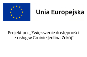 Projekt pn. „Zwiększenie dostępności e-usług w Gminie Jedlina-Zdrój”