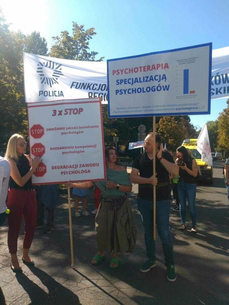 Protesty środowiska psychologów. Warszawa 15 września.