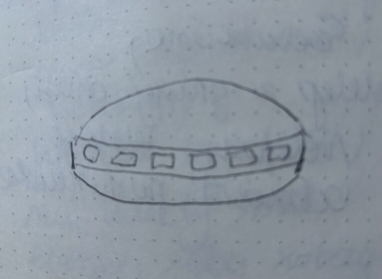 Jolanta narysowała UFO, które widziała.