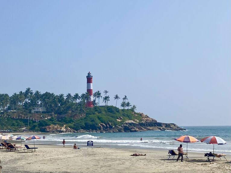 Lighthouse beach w Kovalam.