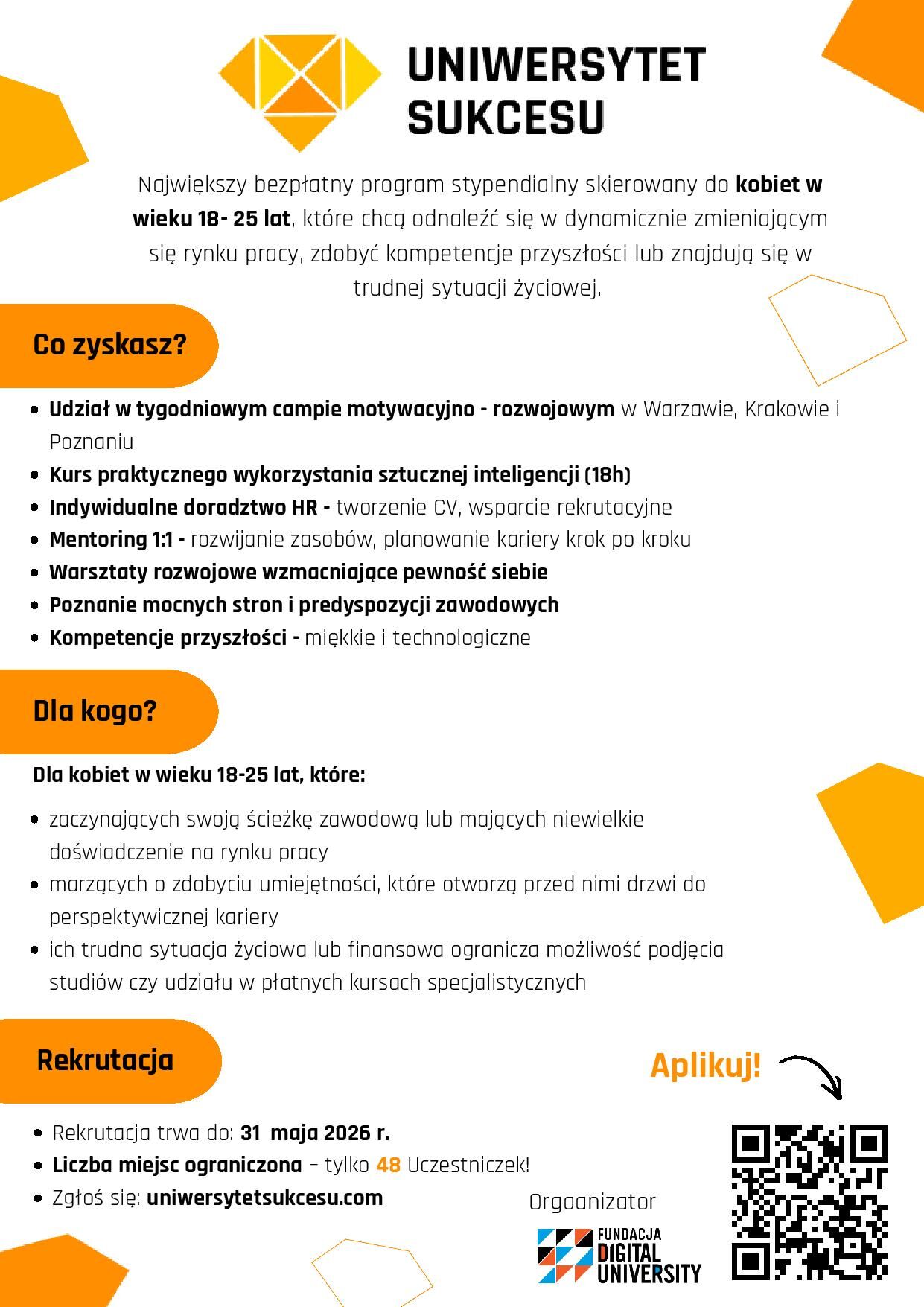 Plakat informacyjny - informacje w artykule