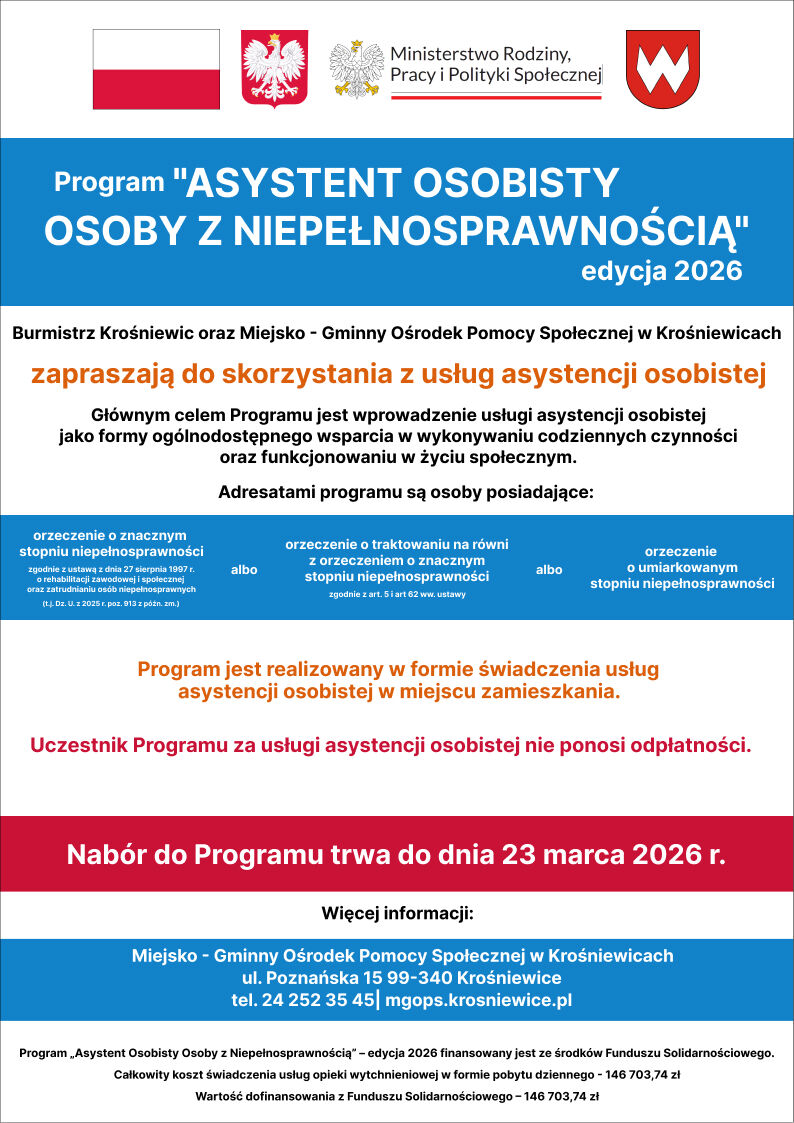 Plakat informacyjny - informacje w treści artykułu