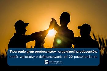Tworzenie grup producentów i organizacji producentów| nabór wniosków o dofinansowanie od 20 października br.| ARiMR