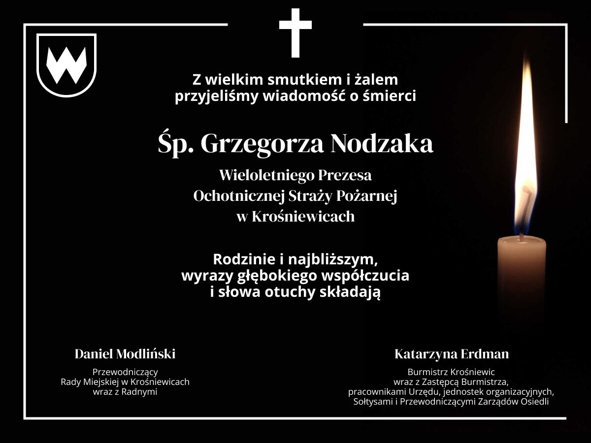 Wyrazy współczucia - treść w artykule