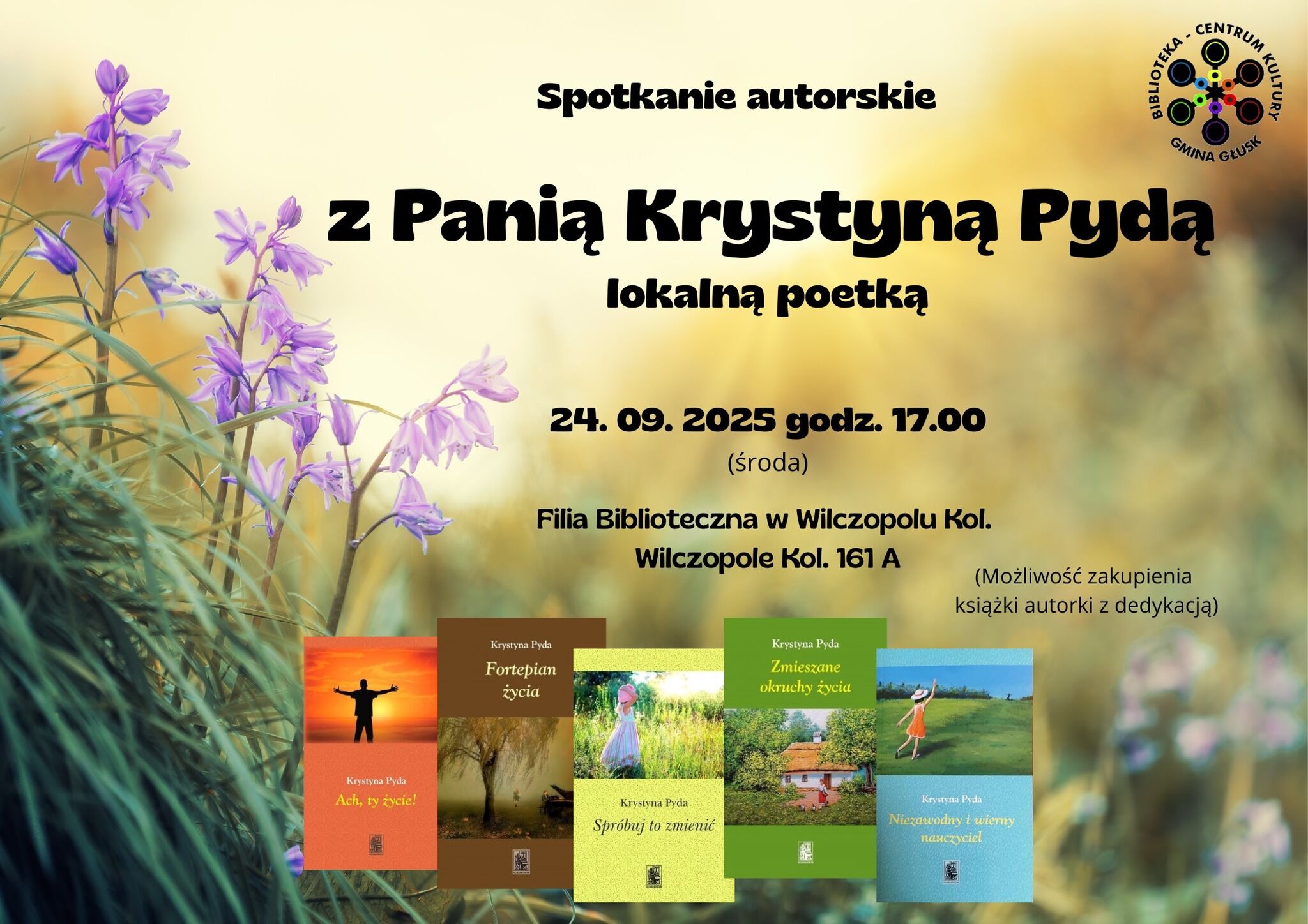 Plakat spotkania autorskiego