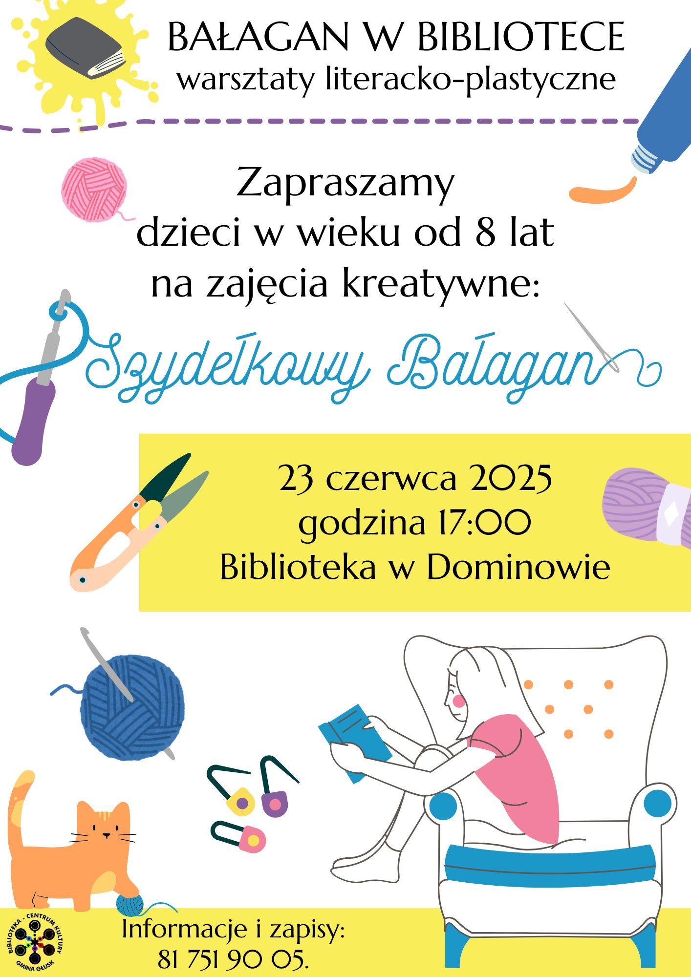 Plakat informujący o teminie Szydelkowego Bałaganu.