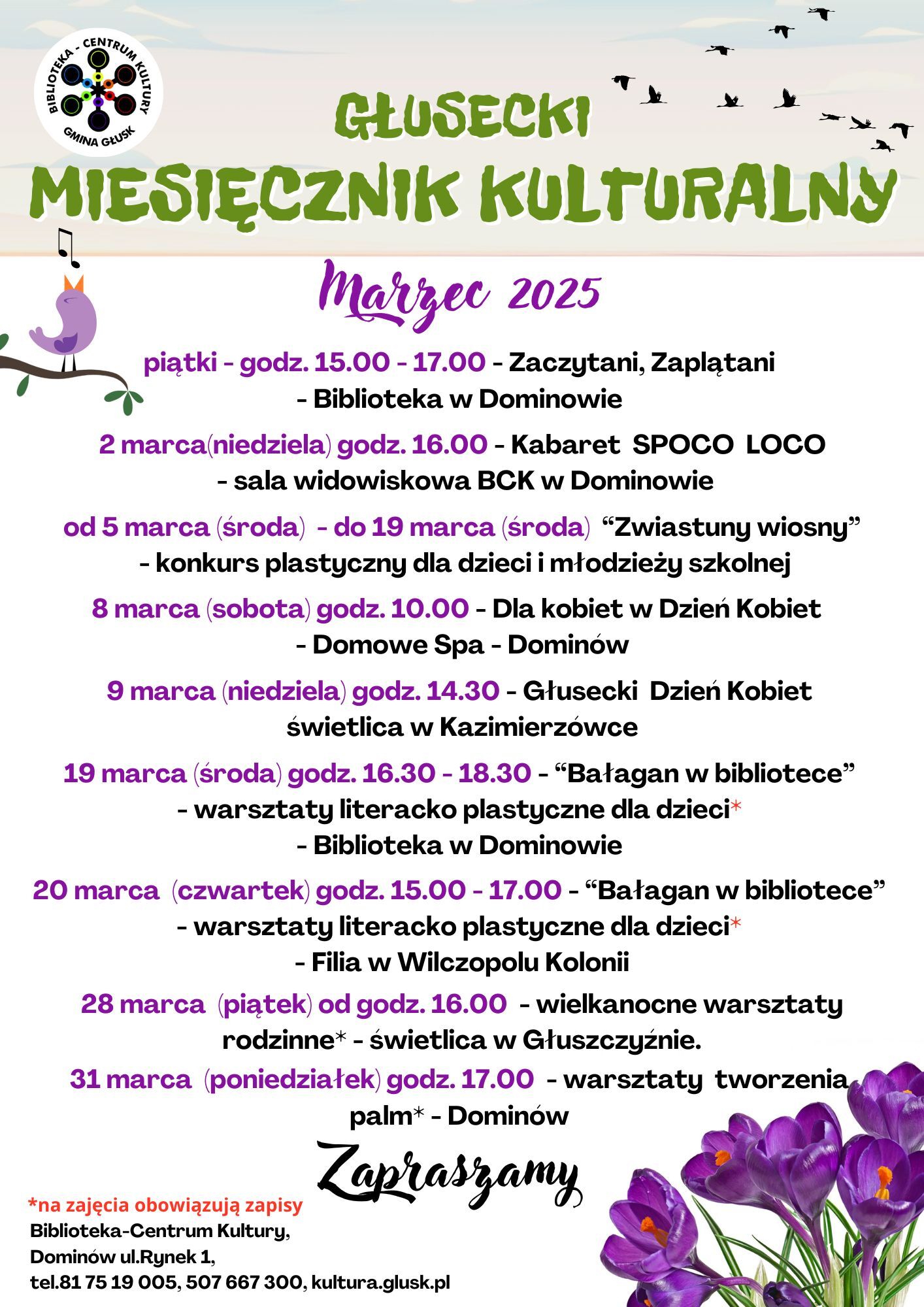 Głusecki Miesięcznik Kulturalny - marzec