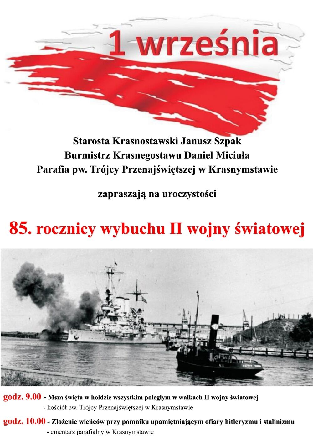 Uroczystości 1 września - plakat