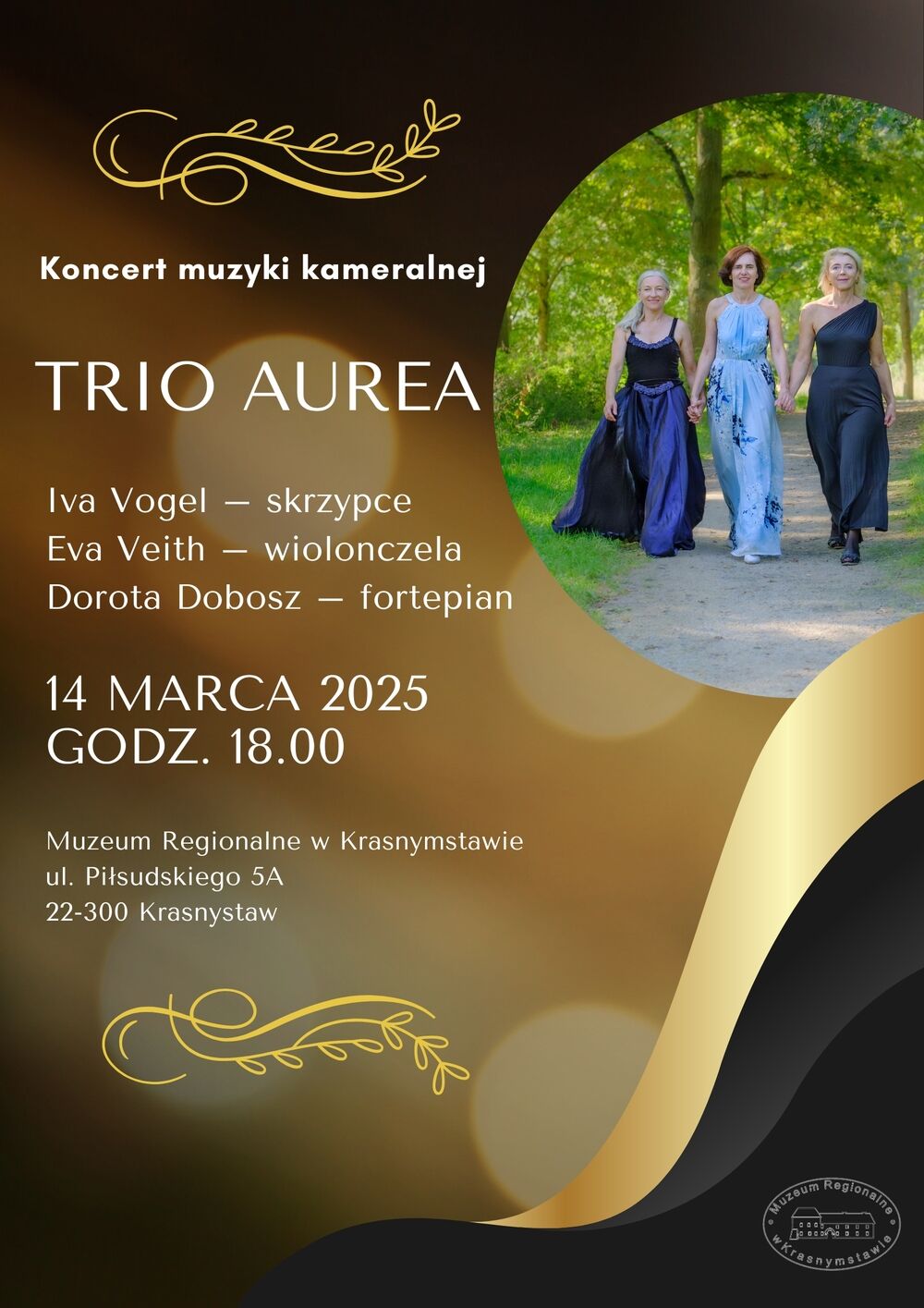 Plakat koncertu Trio Aurea