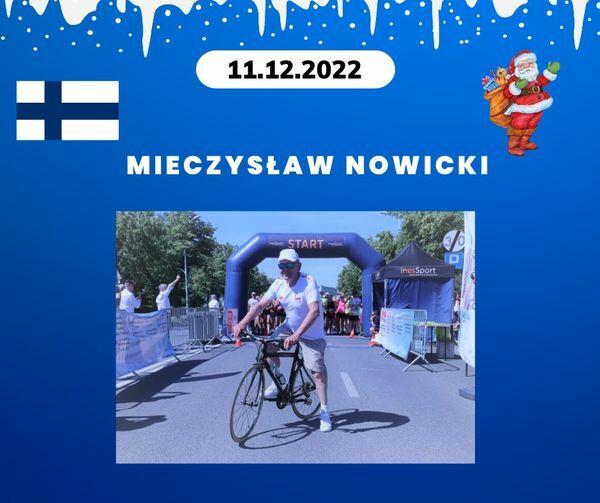 Pada śnieg, pada śnieg dzwonią dzwonki rowerów........ Przedstawiamy kolejnego gościa wydarzenia Zdrowo i sportowo po fińsku w Opocznie , które odbędzie się 11 grudnia 2022 r. Pan Mieczysław Nowicki jeden z najlepszych polskich kolarzy lat siedemdziesiątych, torowiec i szosowiec, mistrz świata w drużynie (1975), olimpijczyk (1972, 1976), zdobywca srebrnego i brązowego medalu olimpijskiego na jednych igrzyskach w Montrealu (1976). Prezes Regionalnej Rady Olimpijskiej w Łodzi.