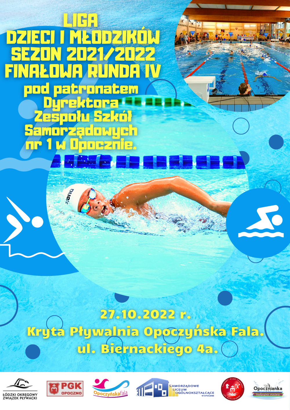 W czwartek 27 października 2022 r. na Krytej Pływalni Opoczyńska Fala odbędzie się Liga Dzieci i Młodzików Finałowa Runda IV nasi młodzi pływacy z sekcji pływackiej LKS Opocznianka powalczą o kolejne medale. Trzymamy kciuki.