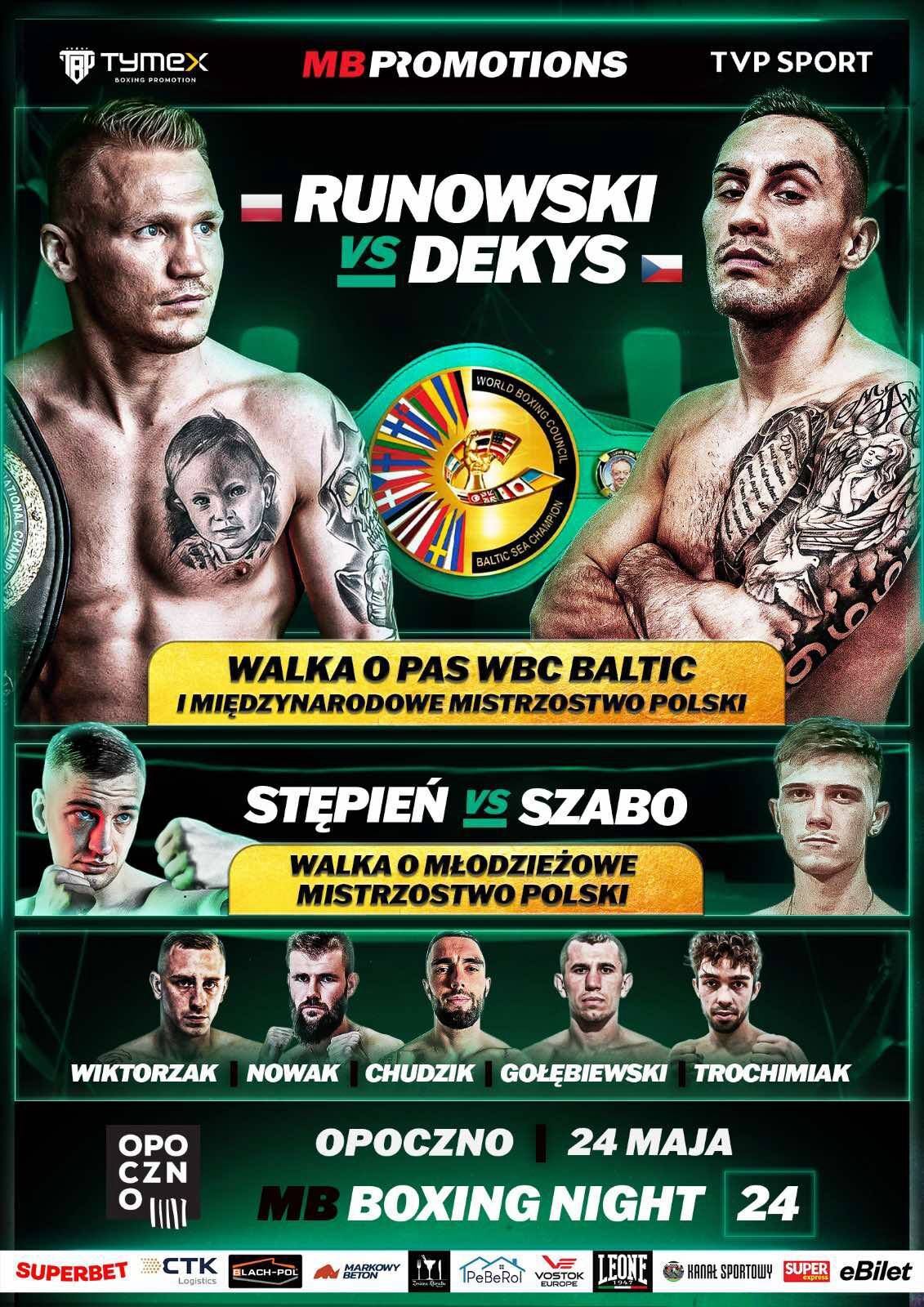 W sobotę 24 maja 2025 r. na hali sportowej przy ZSP nr 1 w Opocznie odbędzie się Gala MB BOXING NIGHT. Rękawice podejmie między innymi Piotr Stępień, za którego zawsze mocno trzymamy kciuki. Bilety można nabyć w Underground Fight Club, ul. Piotrkowska 2C. Wszyscy kibicujemy Piotrowi 24 maja.  