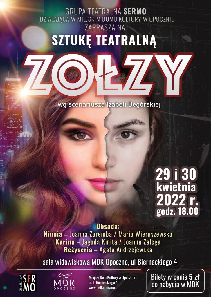 plakat spektaklu Zołzy