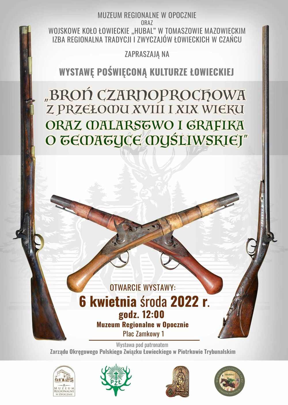 plakat promujący otwarcie nowej wystawy w Muzeum Regionalnym w Opocznie, zatytułowanej 
