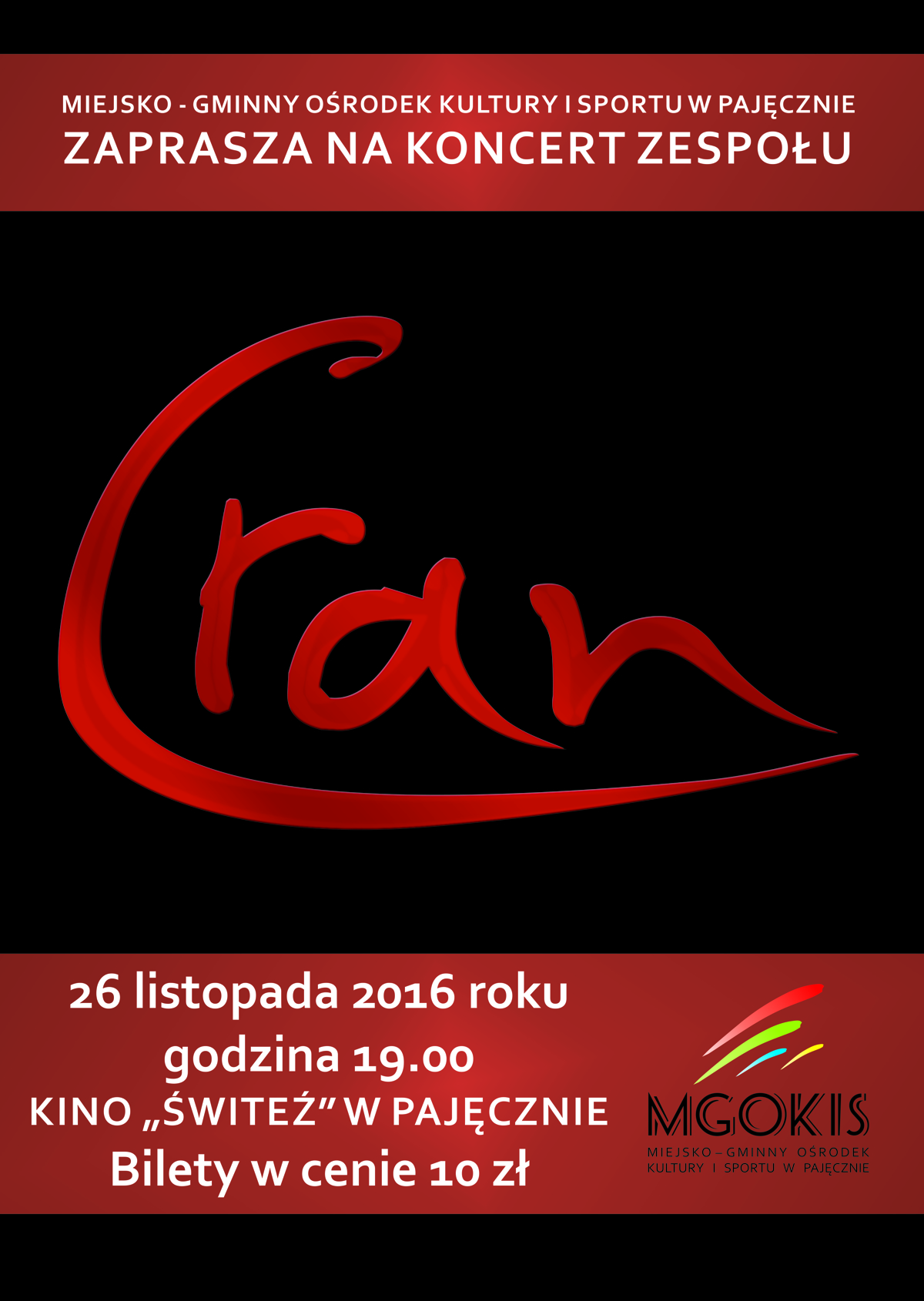 Koncert zespołu CRAN w Kinie “ŚWITEŹ”