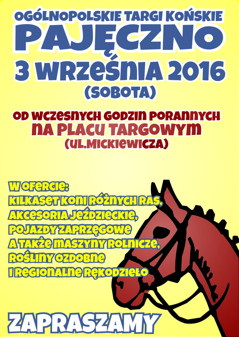 Ogólnopolskie Targi Końskie – Pajęczno 2016 – edycja jesienna