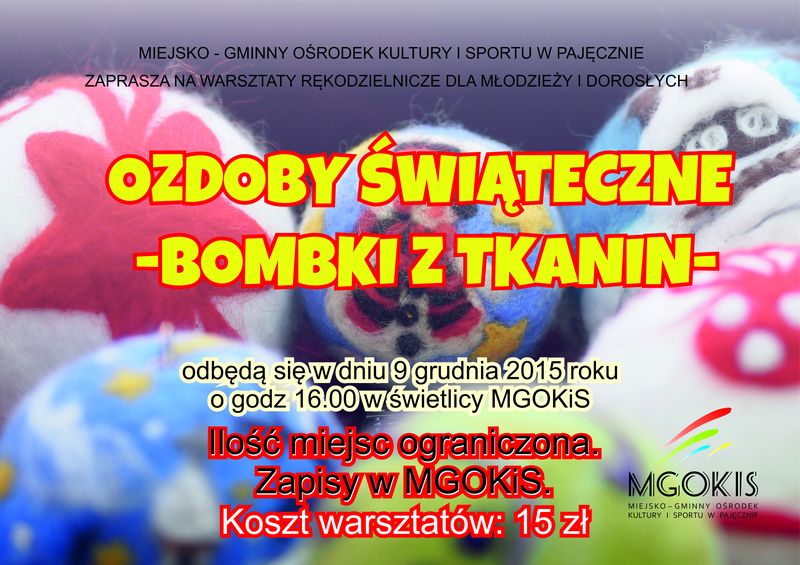 Świąteczne ozdoby – warsztaty w MGOKiS