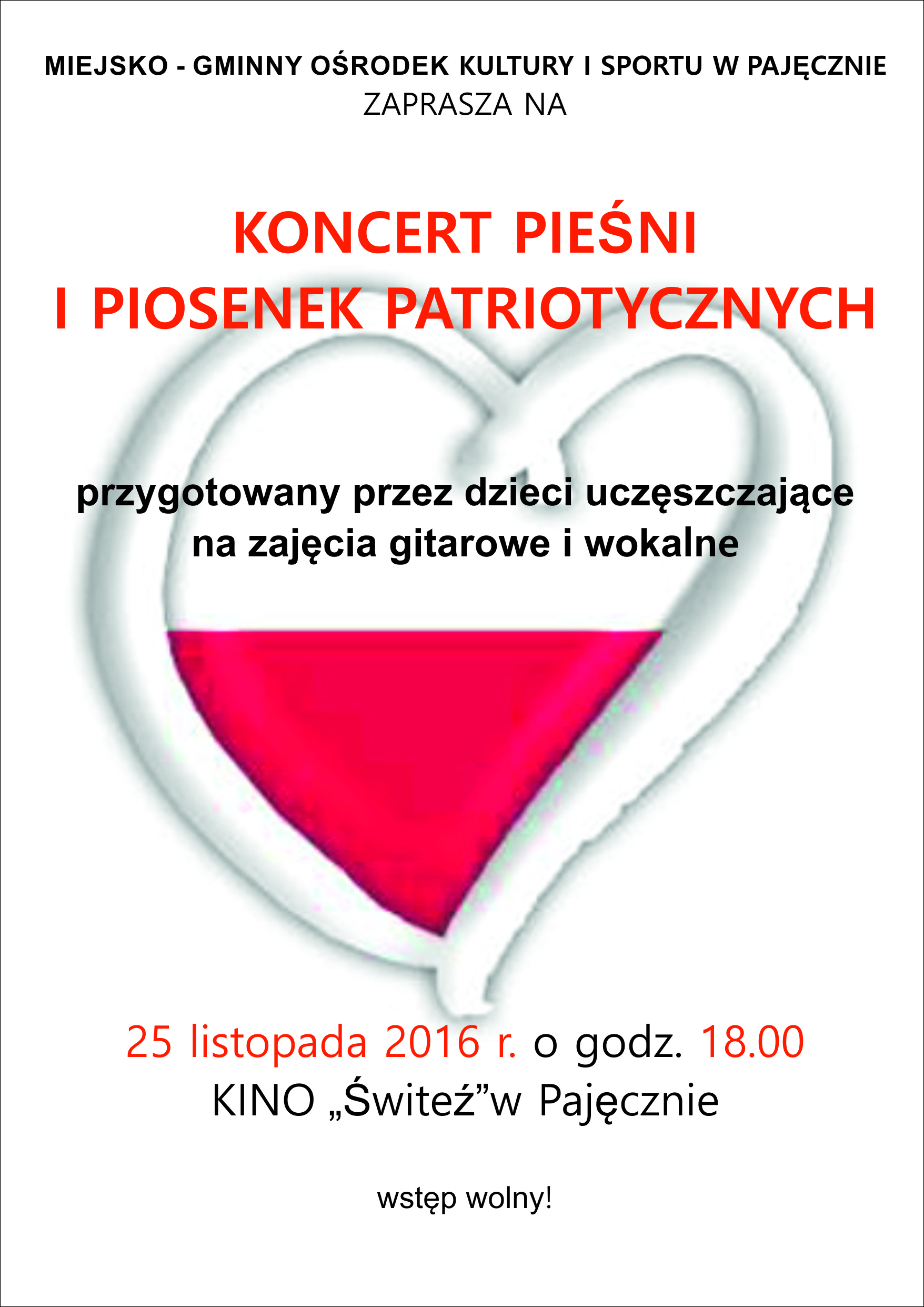 Koncert pieśni i piosenek patriotycznych
