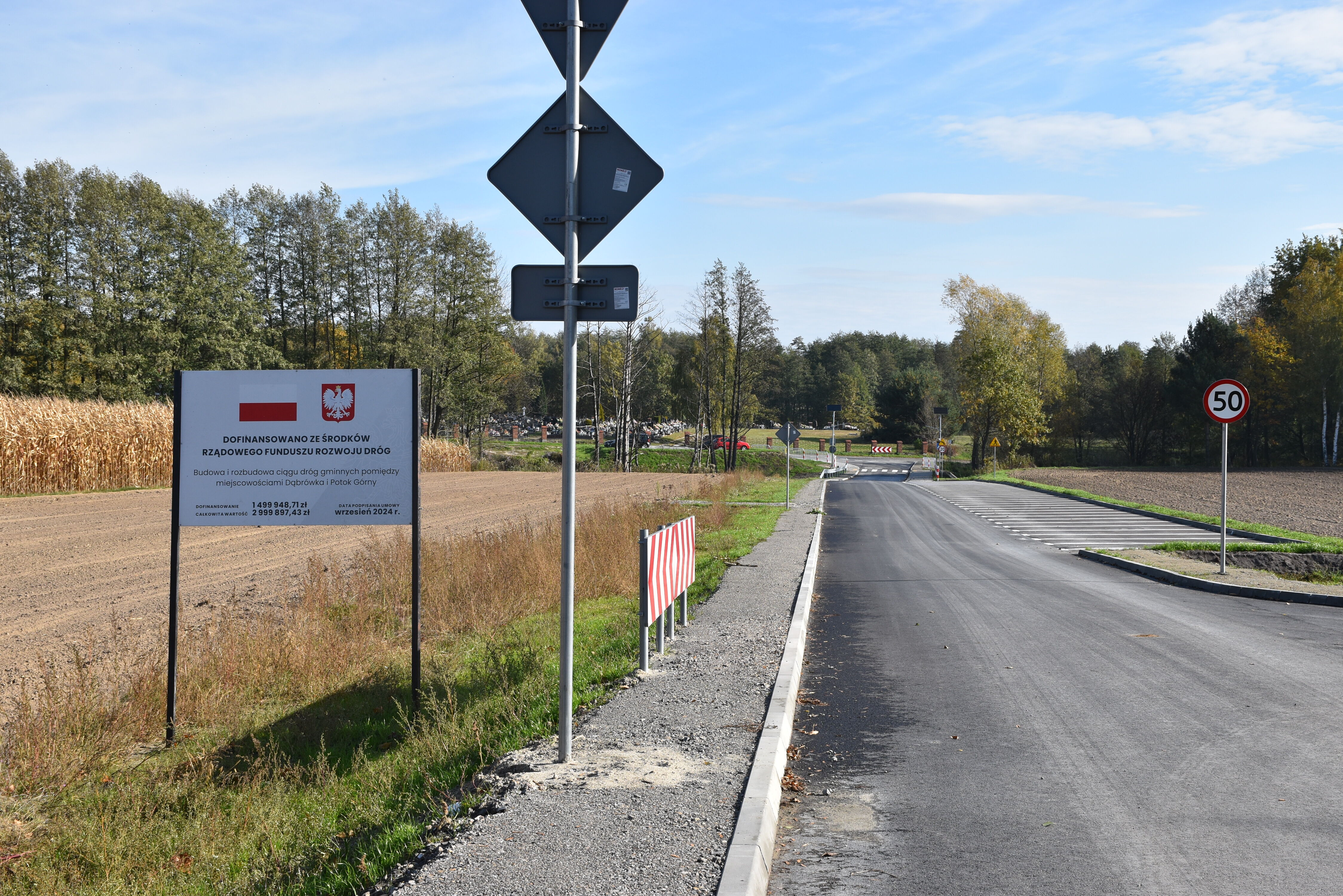 Budowa i rozbudowa ciągu dróg gminnych pomiędzy miejscowościami Dąbrówka i Potok Górny