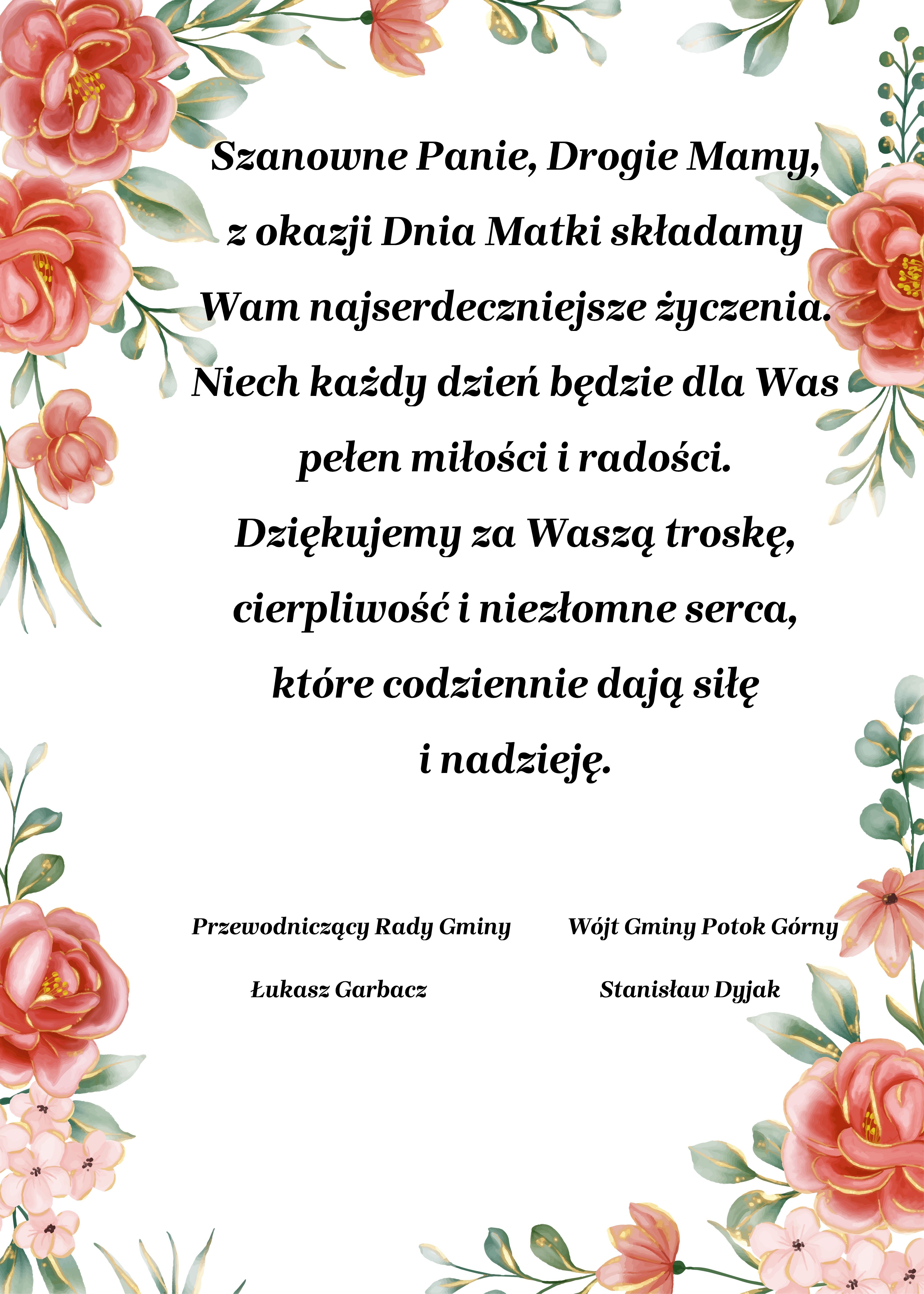 Życzenia z okazji Dnia Matki