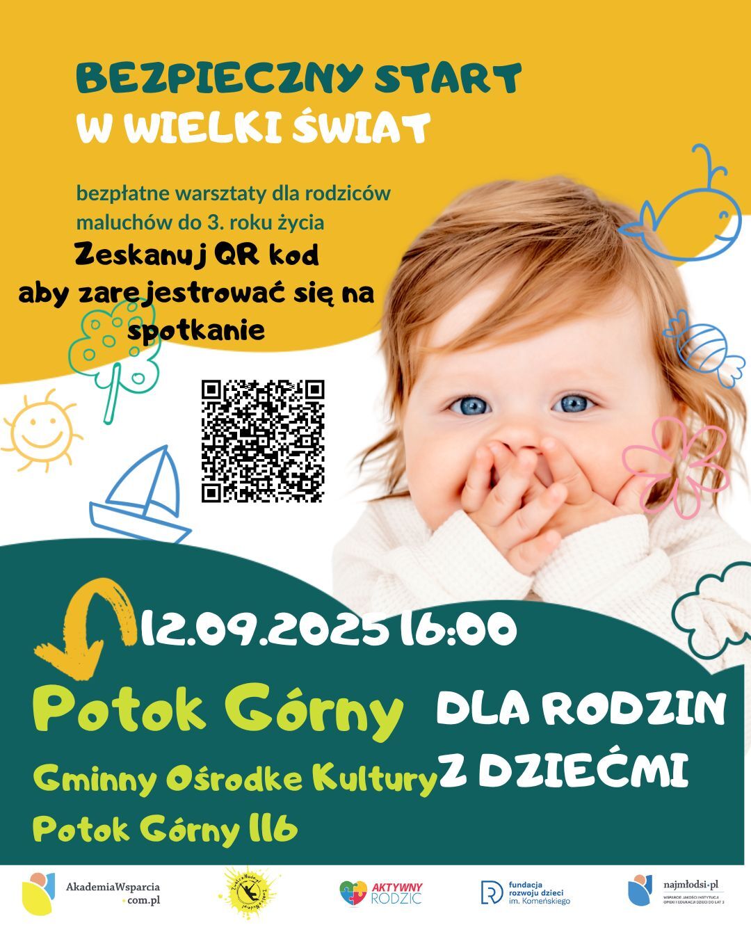BEZPIECZNY START W WIELKI ŚWIAT - bezpłatne warsztaty dla rodziców maluchów do 3-go roku życia