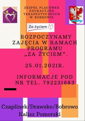 "Za życiem" - rozpoczynamy zajęcia w ramach programu