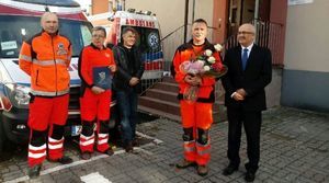 Z życzeniami u ratowników
