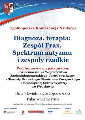 Ogólnopolska Konferencja Naukowa: Diagnoza, terapia, zespół Frax, spektrum autyzmu i zespoły rzadkie