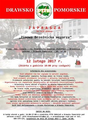 Rajd pieszy "Zimowa Brzeźnicka Węgorza" 12.02.2017