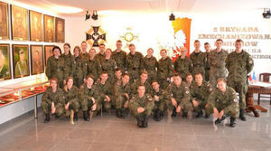 Szkolenie uczniów klas mundurowych  w 2 Brygadzie Zmechanizowanej w Złocieńcu.