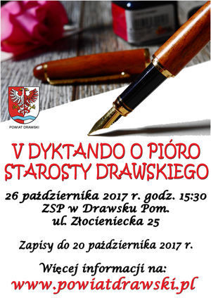 V Dyktando o Pióro Starosty Drawskiego - 26.10.2017