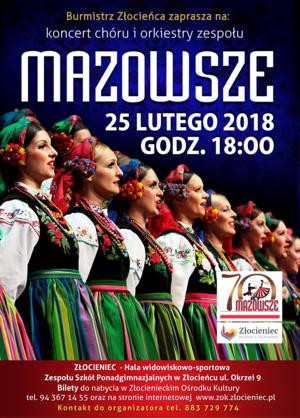 Koncert Zespołu MAZOWSZE w Złocieńcu