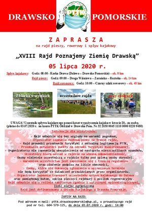 XVIII Rajd "Poznajemy Ziemię Drawską"