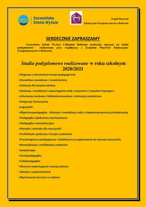 Studia podyplomowe - ZPET w Bobrowie