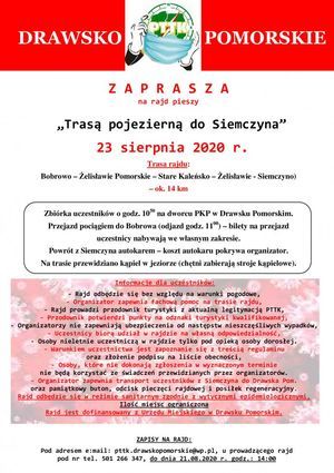 Rajd pieszy "Trasą pojezierną do Siemczyna" - 23.08