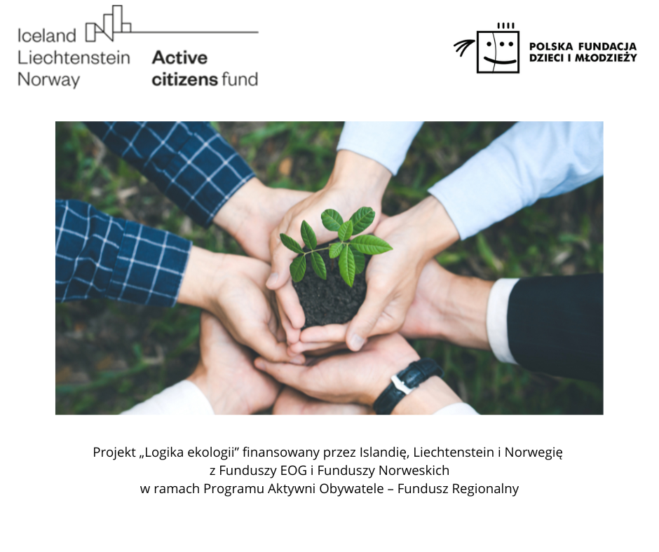 Opis alternatywny: Ręce kilku osób trzymające wspólnie bryłę ziemi z młodym pędem rośliny, symbolizujący współpracę i dbałość o środowisko.