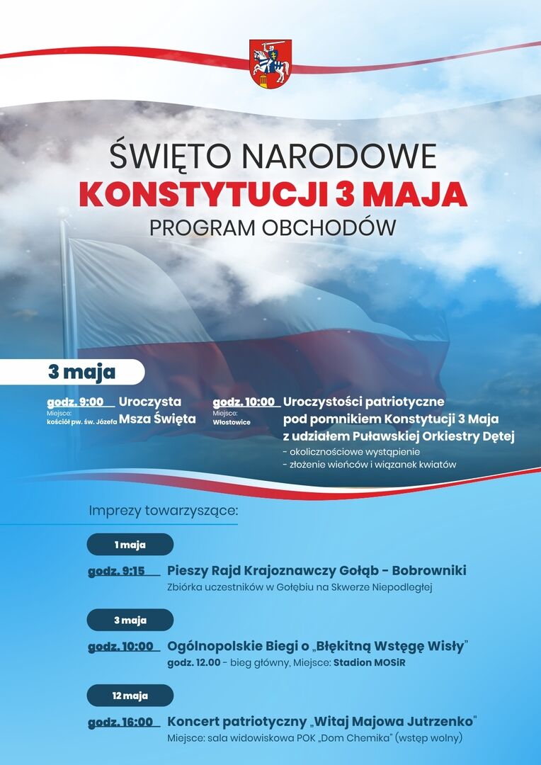 Uroczystości patriotyczne z okazji Święta Narodowego 3 Maja miasto Puławy