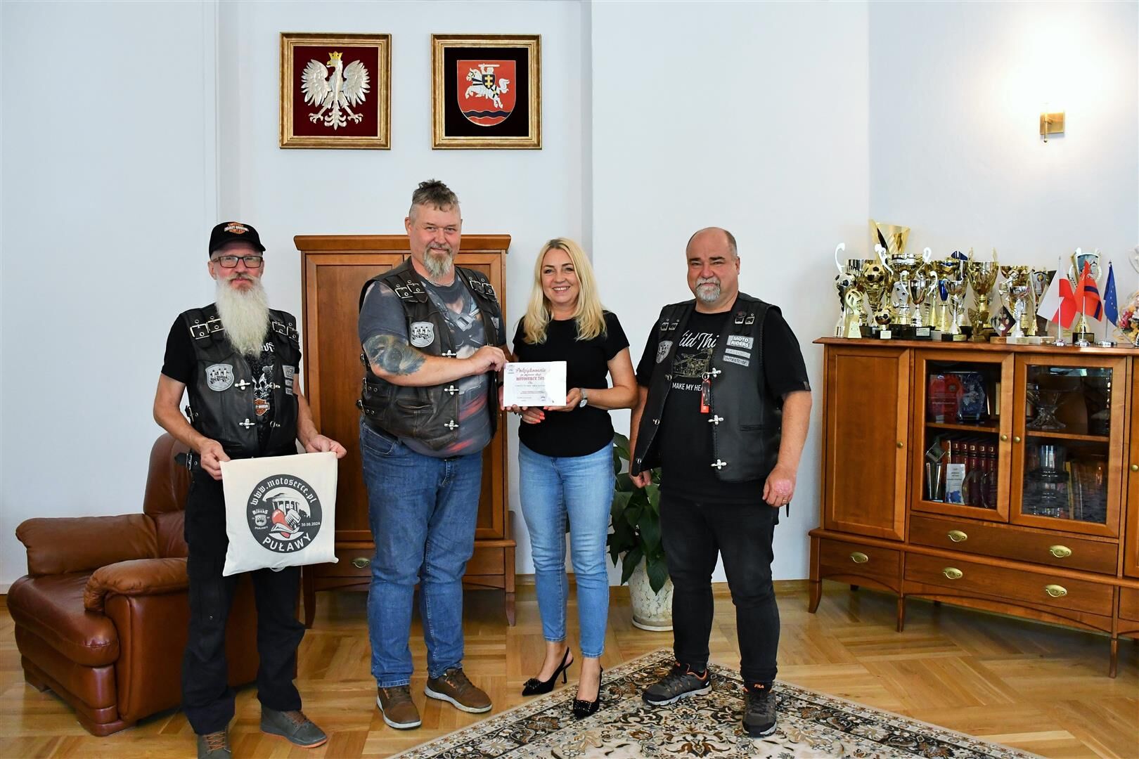 Spotkanie starosty puławskiego z Klubem Moto Riders FG Puławy