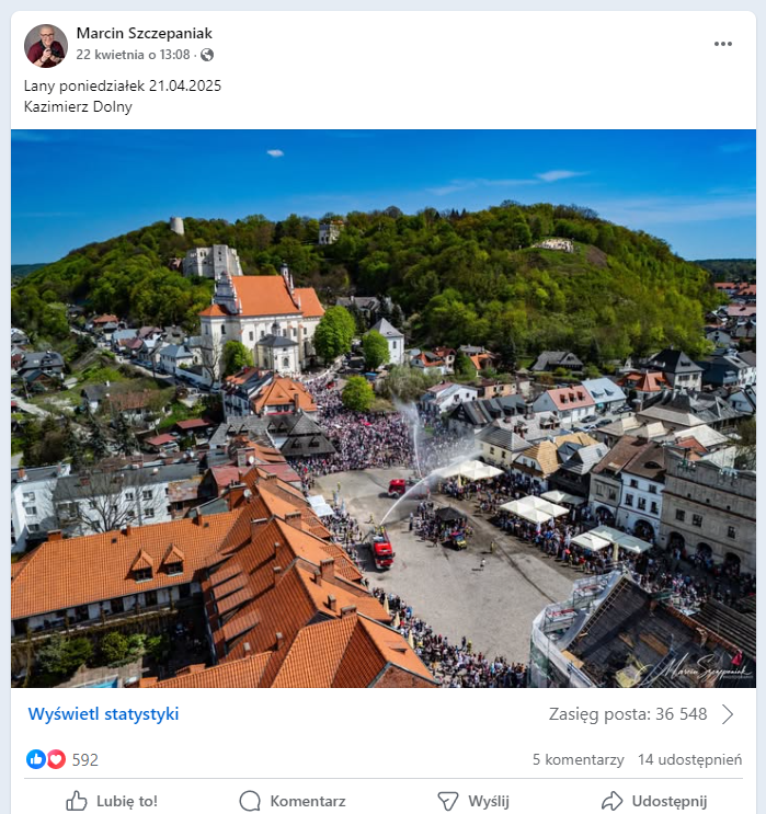 Lany poniedziałek w Kazimierzu Dolnym