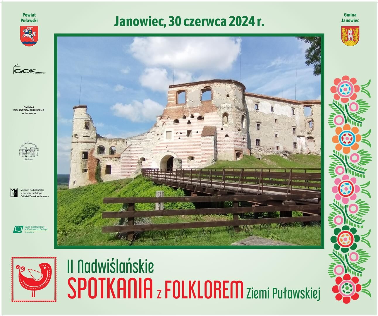 Fotoramka z zamkiem w tle