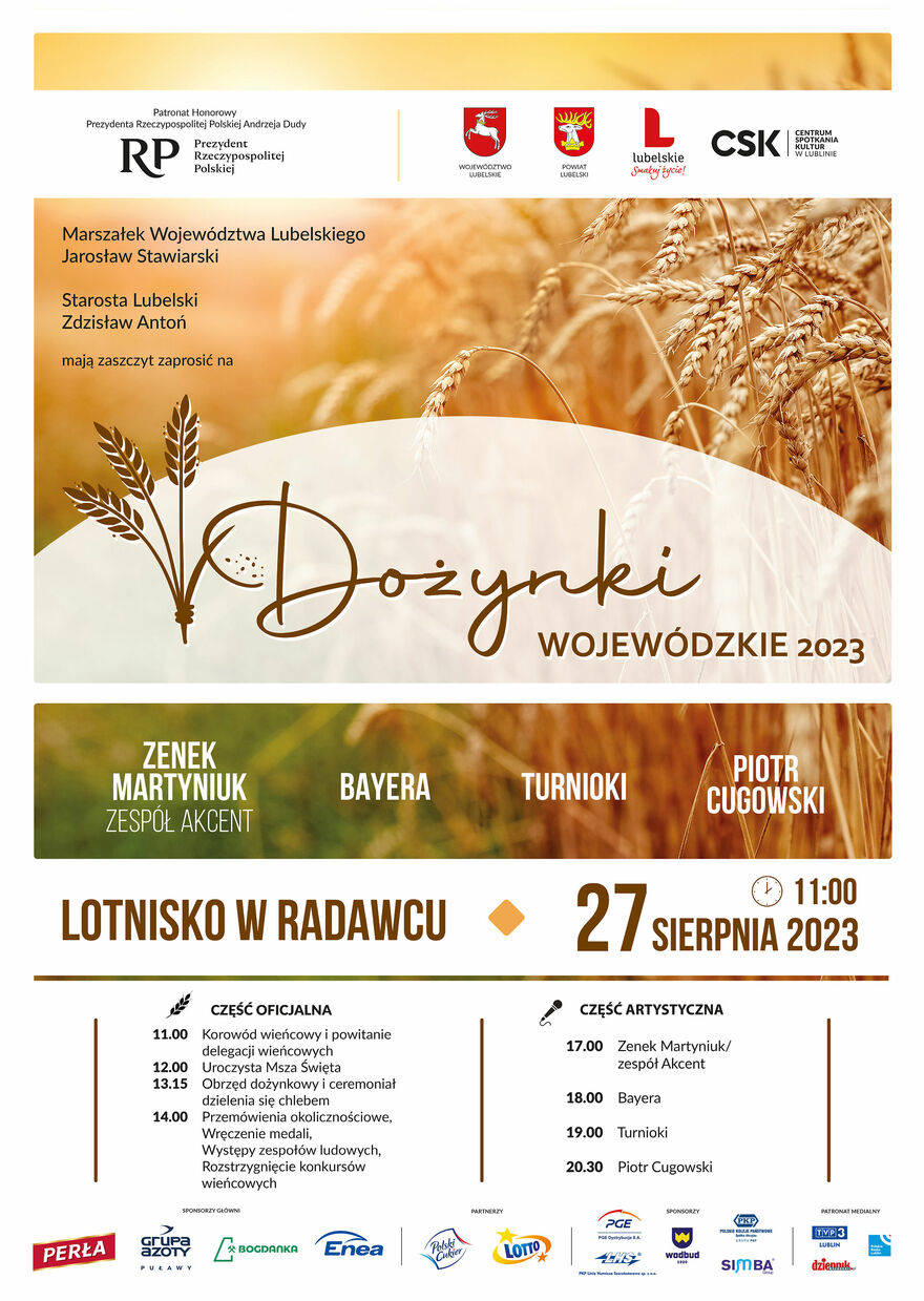 Plakat dożynki Wojewódzkie 2023