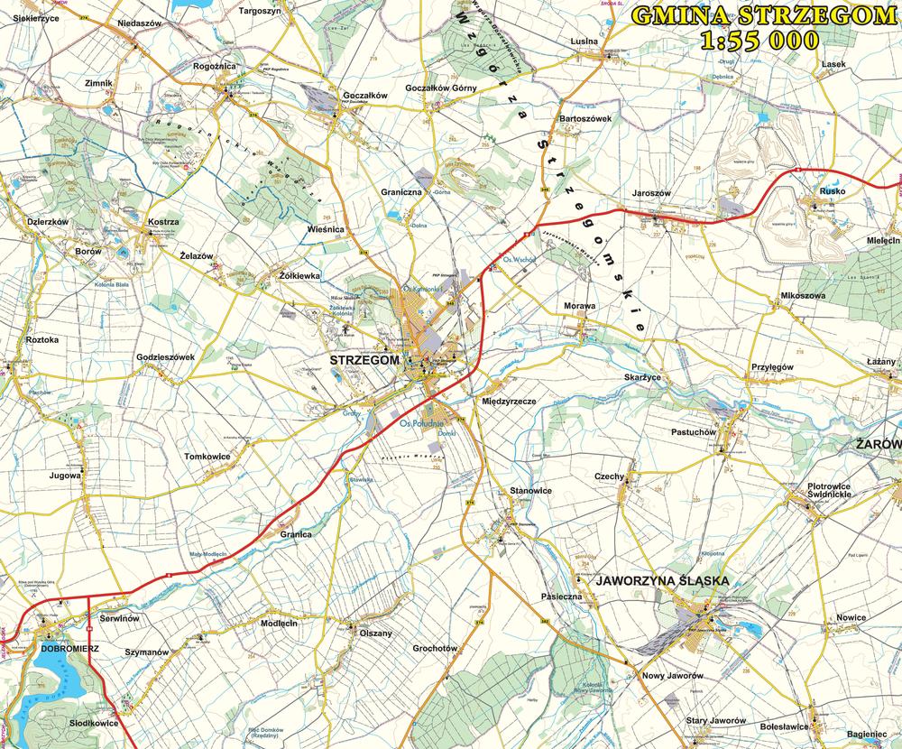 strzegom mapa Plan Miasta i Gminy | Strzegom