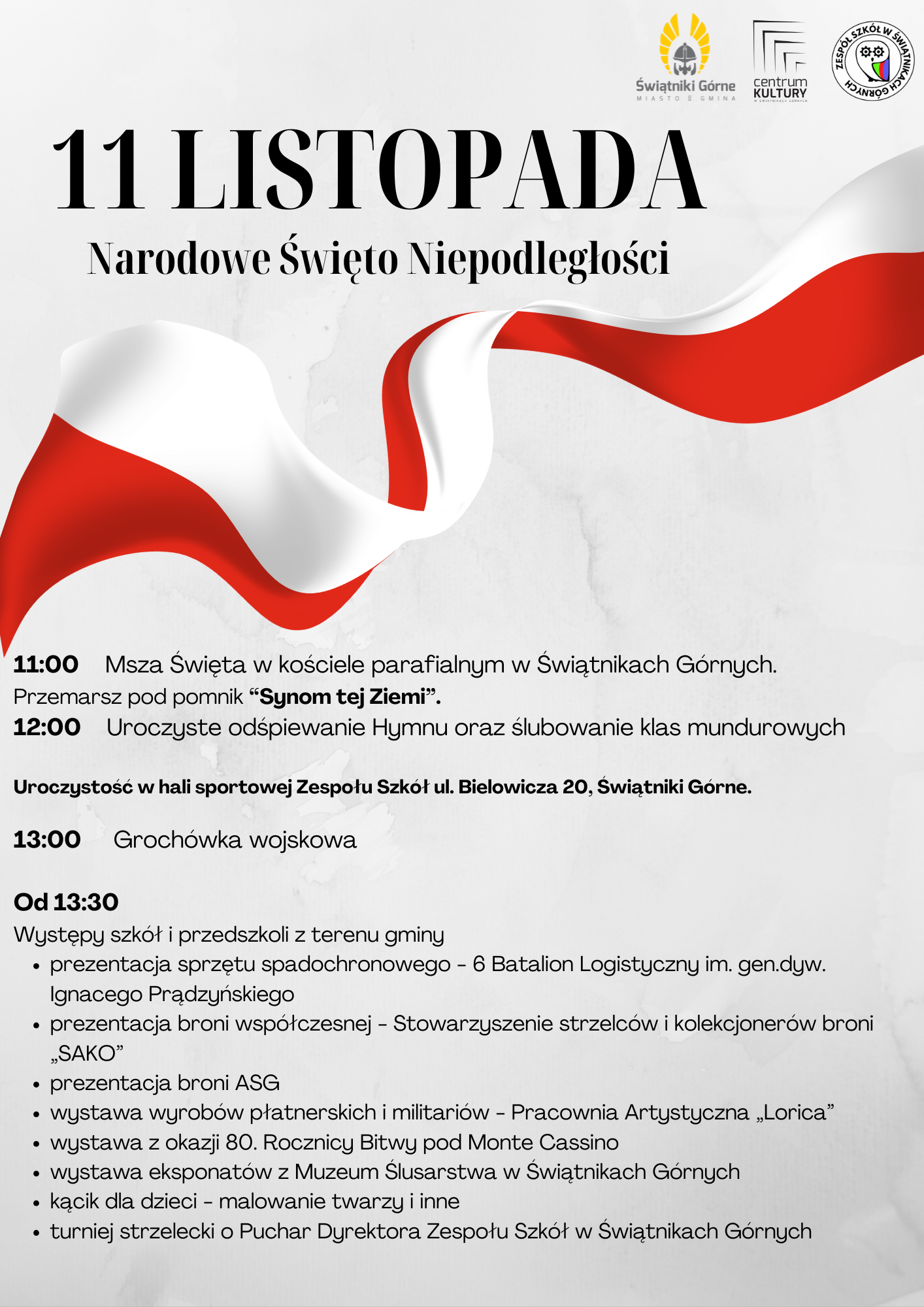 11 listopada Narodowe Święto Niepodległości plakat 