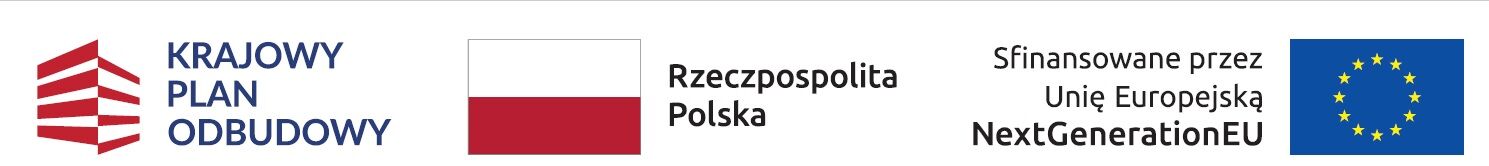 Pasek z logotypami: KPO/ Rzeczpospolita Polska/Unia Europejska