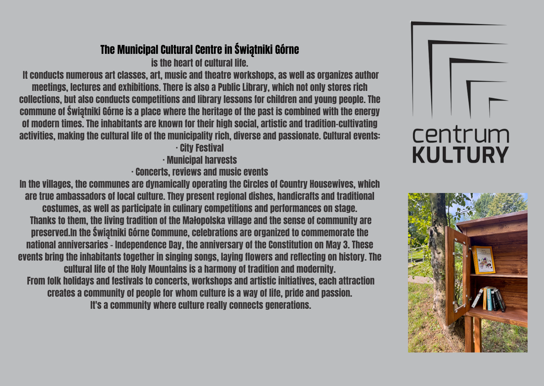 Opis atrakcji w gminie