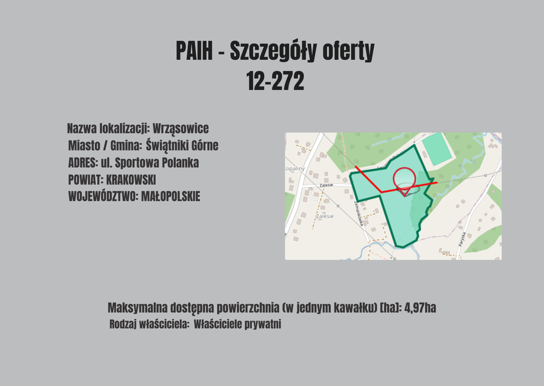 Oferta działki inwestycyjnej