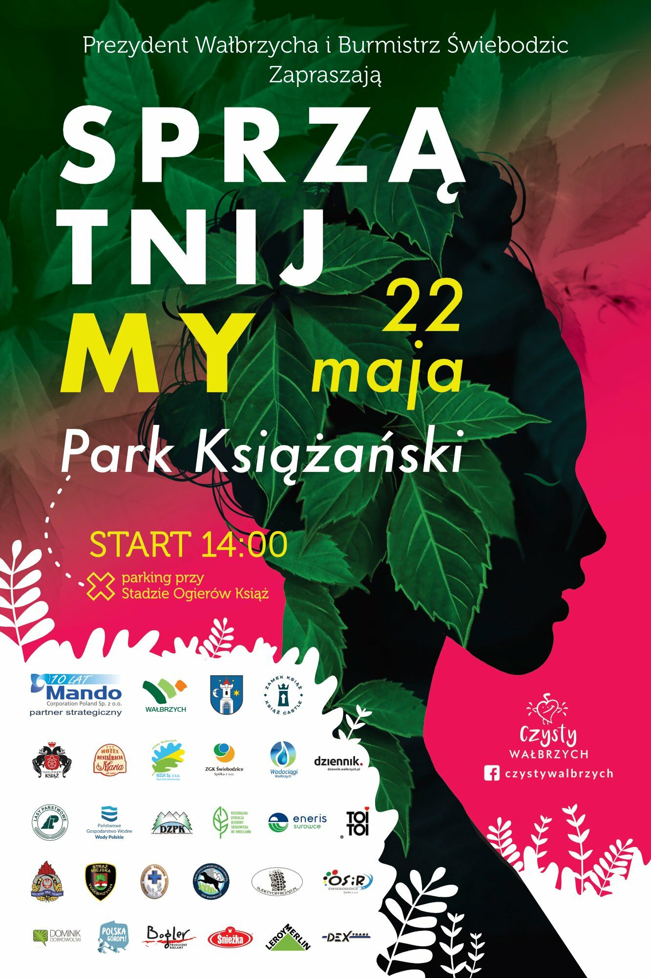 plakat akcji Sprzatnijmy Park Książański