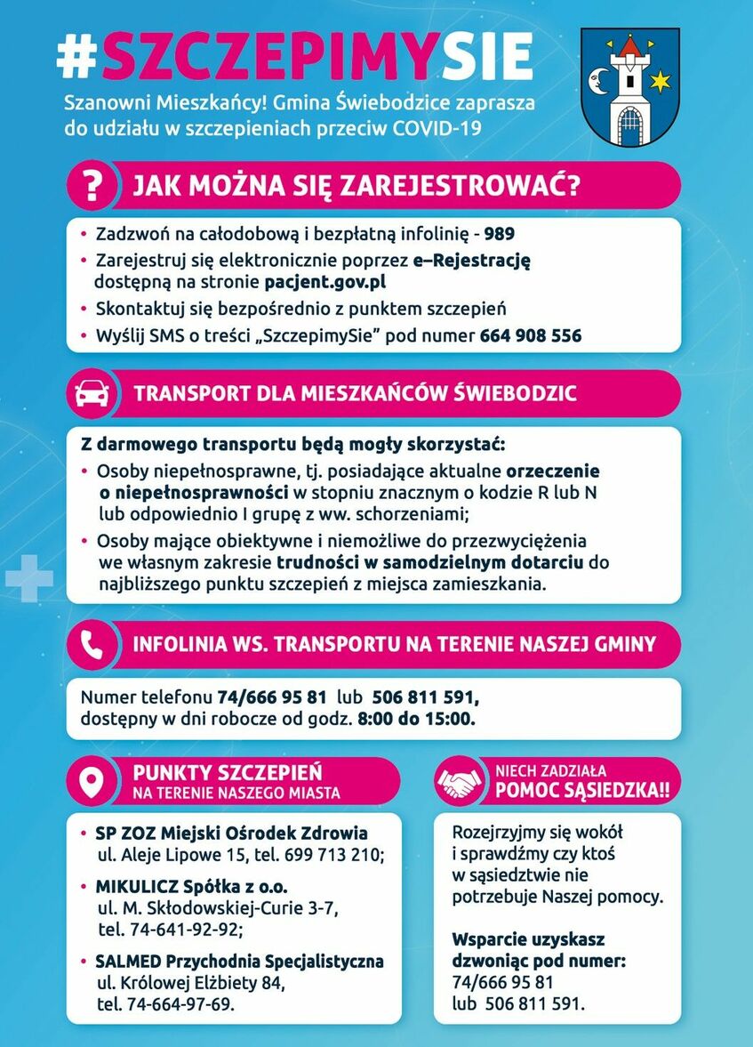 ulotk informacyjna dotycząca szczepień