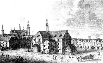 Widok rynku przed pożarem około 1774 r.