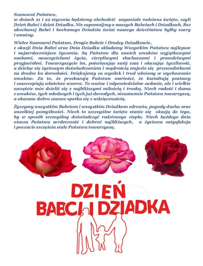 Dzień Babci i Dziadka Gmina Wojciechów